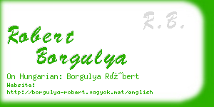 robert borgulya business card